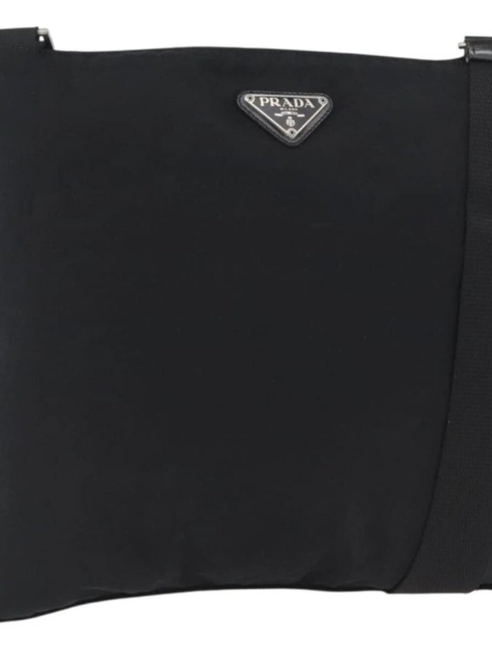 PRADA Shoulder Bag Nylon Black Silver - Picture 2 of 16
